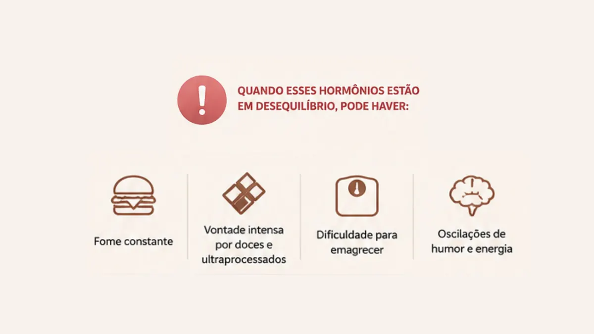 ilustração sobre fome hormonal