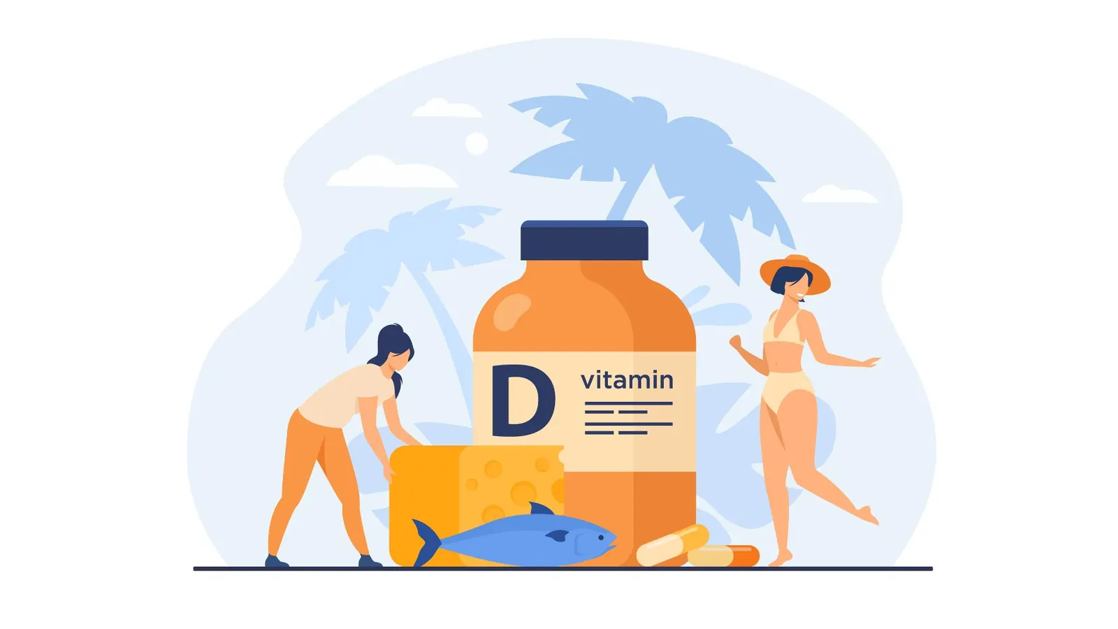 ilustração de vitamina d