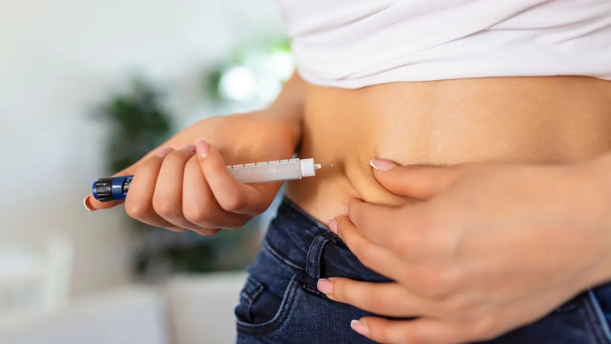 injeção de insulina no corpo