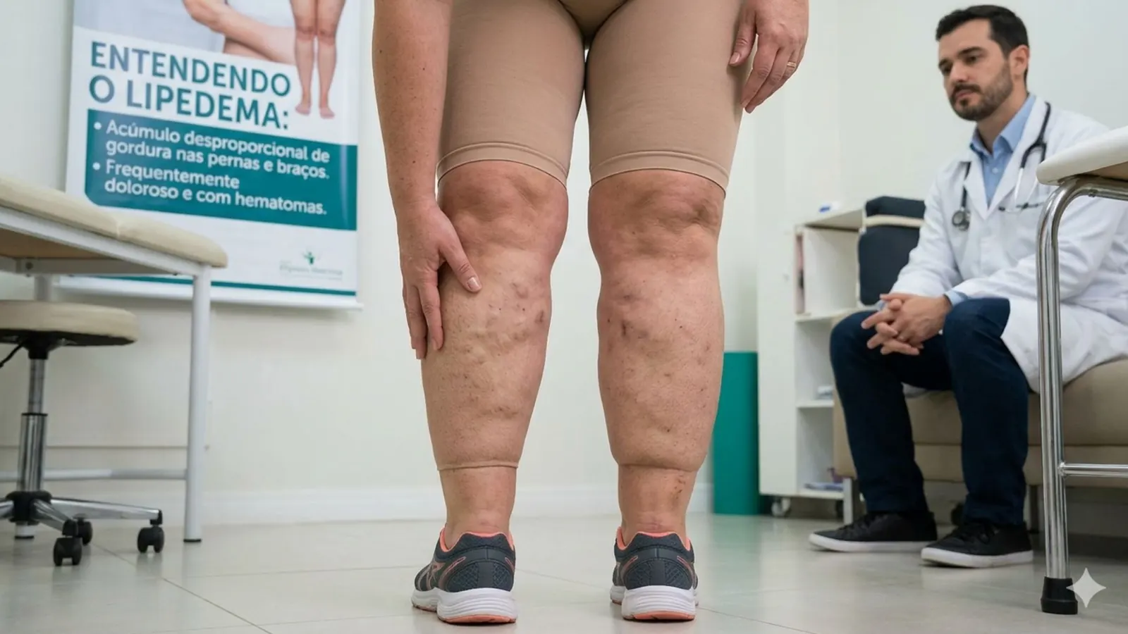 mulher com lipedema
