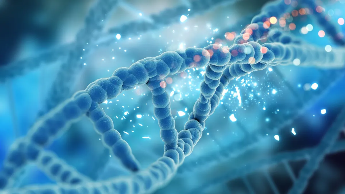 Estrutura de DNA em close
