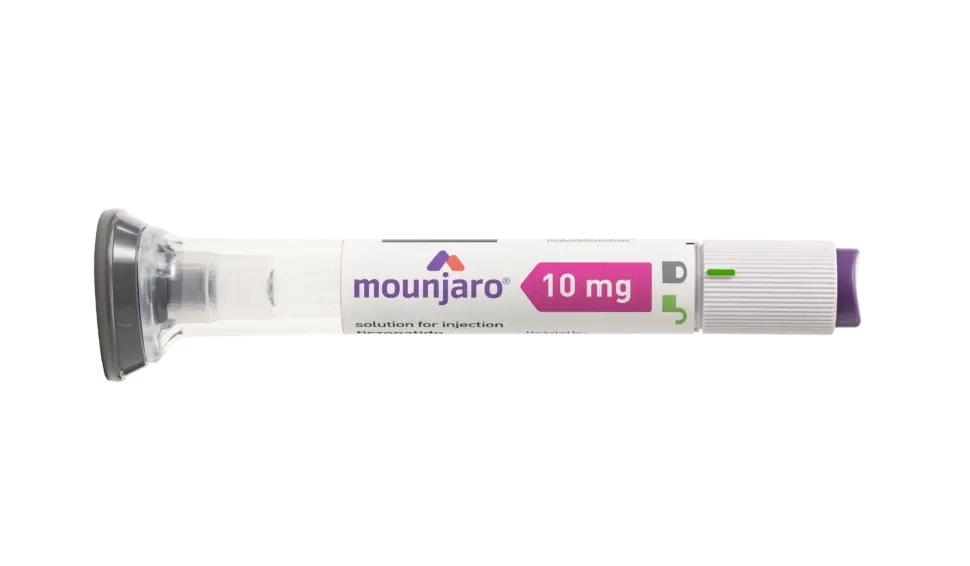 Caneta de aplicação de Mounjaro para tratamento metabólico