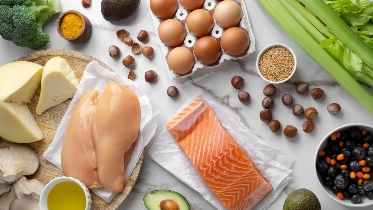 Peixe, frango e ovos, proteinas magras