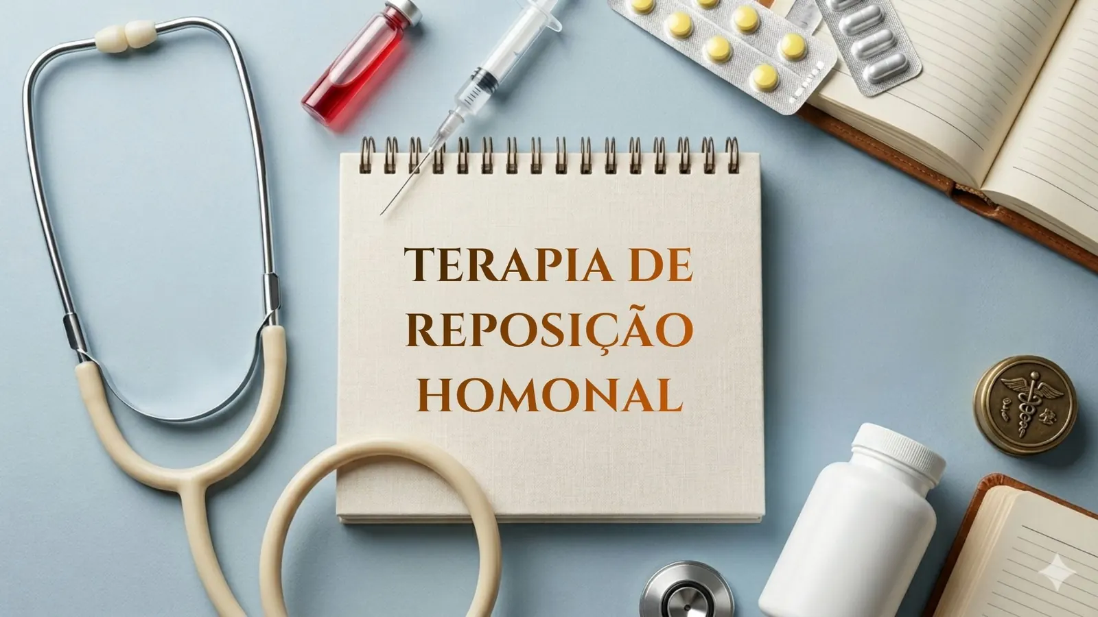itens médicos com a grafia de terapia de reposição hormonal